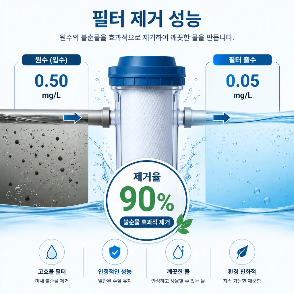잔류염소 제거율 계산 공식